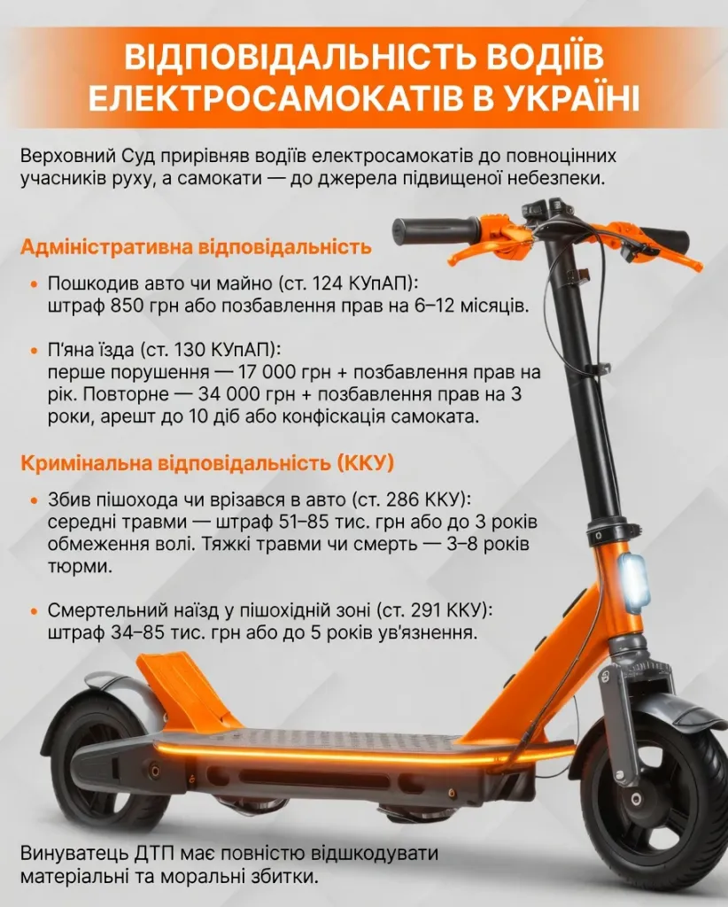 Водії електросамокатів повинні дотримуватись ПДР. - image.webp