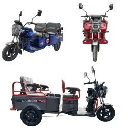 Crosser Cargo 10" — вантажо-пасажирський електричний трицикл 1500W·60V·32Ah, АКБ графен, Ø-10*3.0, 40 км/год, 50 км