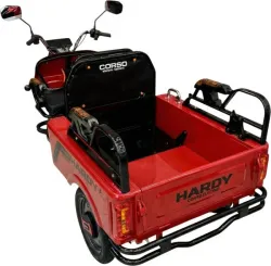 Corso "Hardy" 1200W • 60V • 38Ah  — вантажо-пасажирський електричний трицикл, до 500 кг, АКБ графен, Ø-300-12, 38 км/год, 60 км, обмежена партія