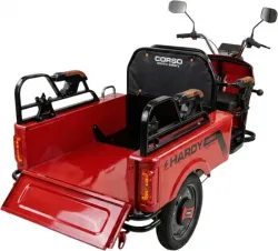 Corso "Hardy" 1200W • 60V • 38Ah  — вантажо-пасажирський електричний трицикл, до 500 кг, АКБ графен, Ø-300-12, 38 км/год, 60 км, обмежена партія