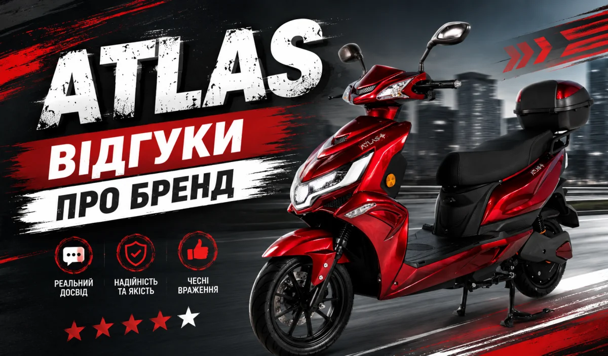 ATLAS - відгуки та реальний досвід власників електроскутерів і електромопедів бренду "Атлас"