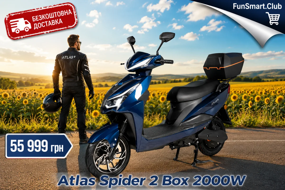 ATLAS Spider 2 Box Plus - 2000W • 72V 32Ah Графен • Ø-17″ • до 65 км/год • до 100 км