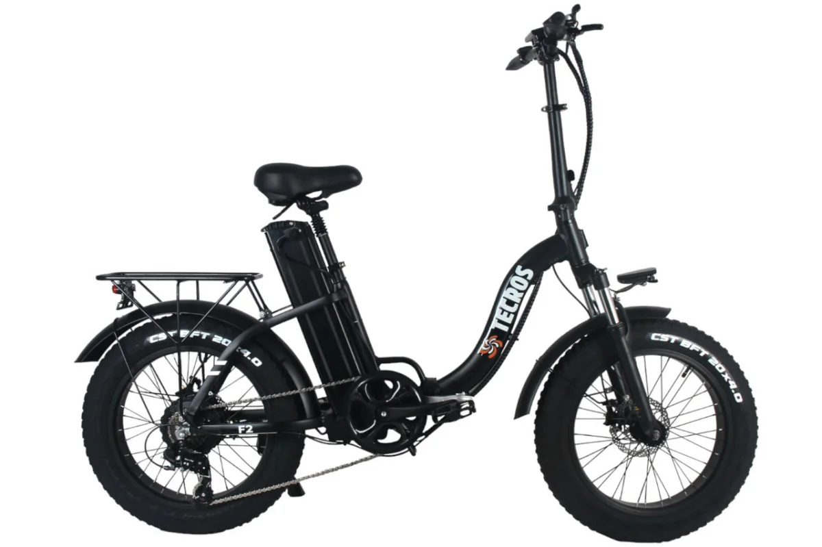 Tecros F2: 48V 20Ah 1250W 20" - Складаний електровелосипед Fatbike