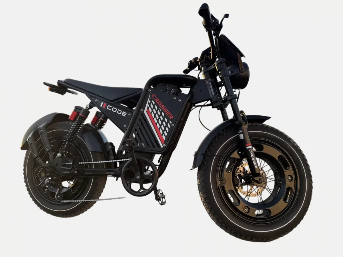 Електровелосипед Crosser E-CODE (1000W • 48V/20Ah • 20"×4.0 • до 50 км/год)